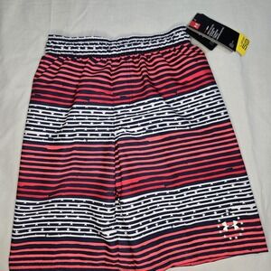 Under Armour Boys' Lined Swim Trunks Freedom‎ Size Youth Medium Bathing Suit NWT